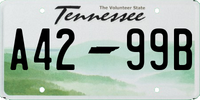 TN license plate A4299B