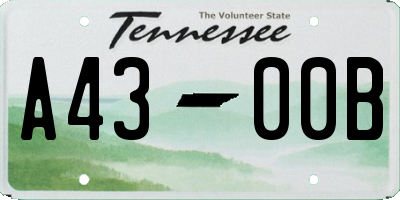 TN license plate A4300B