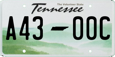 TN license plate A4300C