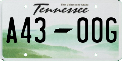 TN license plate A4300G
