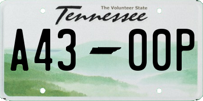 TN license plate A4300P