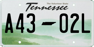 TN license plate A4302L