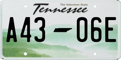 TN license plate A4306E