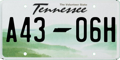TN license plate A4306H