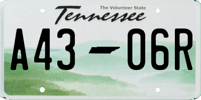 TN license plate A4306R