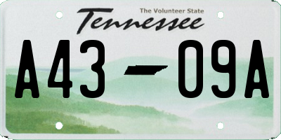 TN license plate A4309A