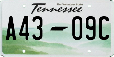 TN license plate A4309C