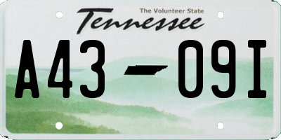 TN license plate A4309I