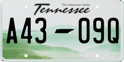 TN license plate A4309Q