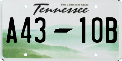 TN license plate A4310B
