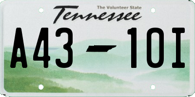 TN license plate A4310I