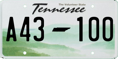 TN license plate A4310O