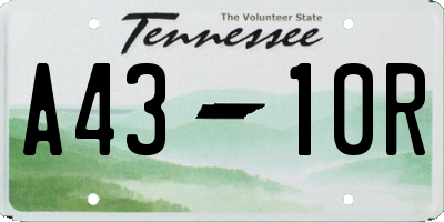 TN license plate A4310R