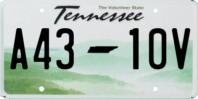 TN license plate A4310V