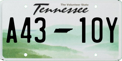TN license plate A4310Y