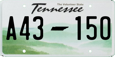 TN license plate A4315O