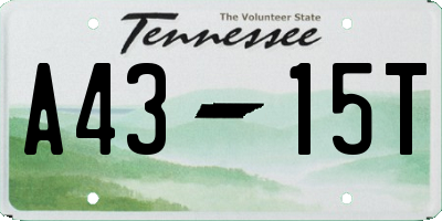 TN license plate A4315T
