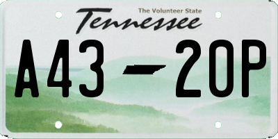 TN license plate A4320P