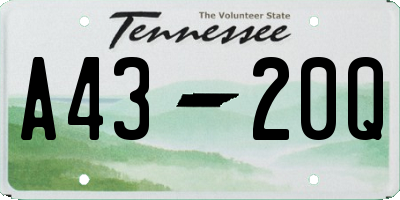TN license plate A4320Q