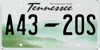 TN license plate A4320S
