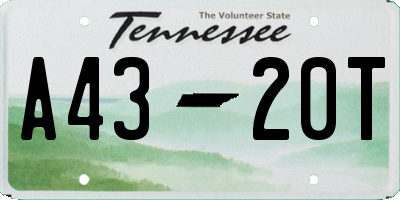 TN license plate A4320T