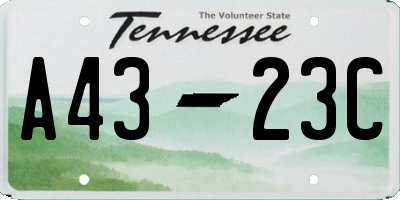 TN license plate A4323C