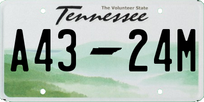 TN license plate A4324M