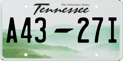 TN license plate A4327I