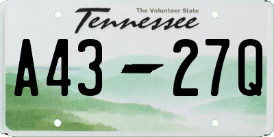 TN license plate A4327Q