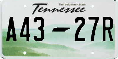 TN license plate A4327R