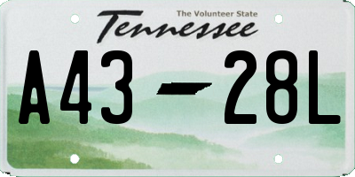TN license plate A4328L