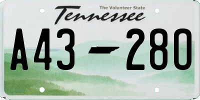 TN license plate A4328O