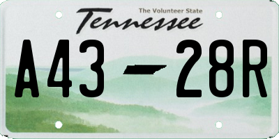 TN license plate A4328R