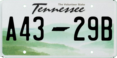 TN license plate A4329B