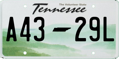 TN license plate A4329L