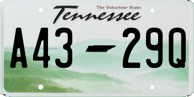 TN license plate A4329Q
