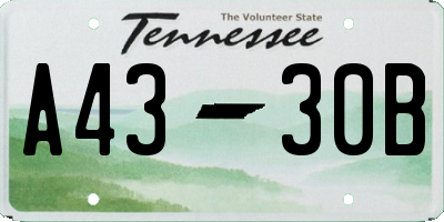 TN license plate A4330B