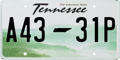 TN license plate A4331P