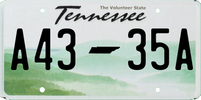 TN license plate A4335A