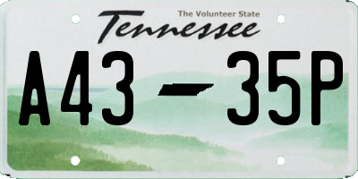 TN license plate A4335P