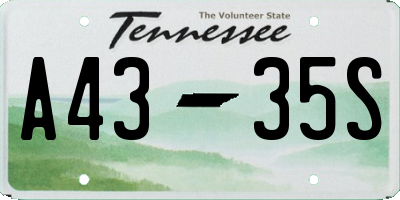 TN license plate A4335S