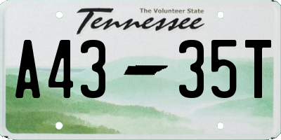 TN license plate A4335T