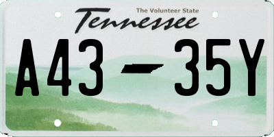 TN license plate A4335Y