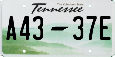 TN license plate A4337E
