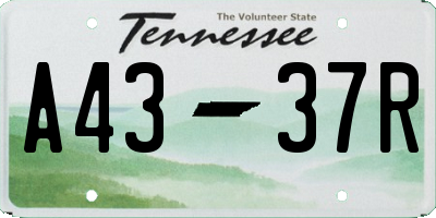 TN license plate A4337R