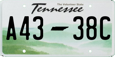 TN license plate A4338C