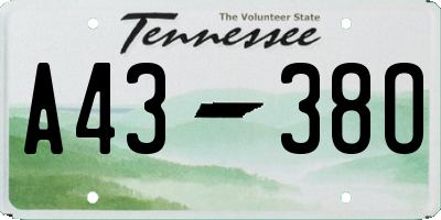 TN license plate A4338O