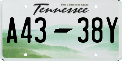TN license plate A4338Y