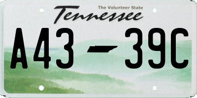 TN license plate A4339C