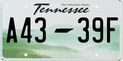 TN license plate A4339F